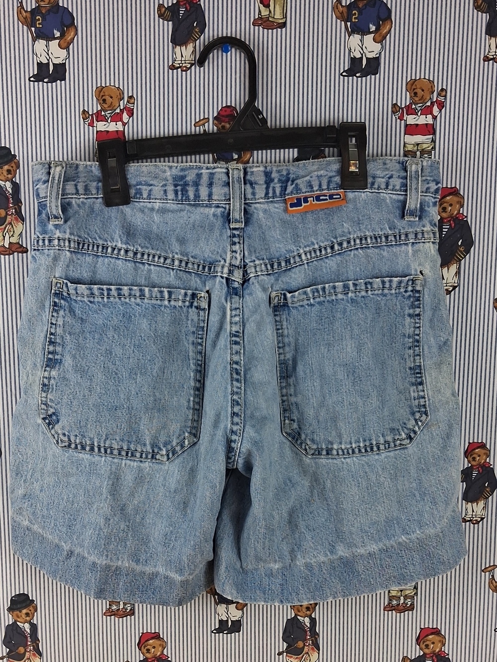 Vintage Jnco Jeans Women's 9" Roomy Light Wash Distressed Baggy Jean Short Sz 7 - Picture 2 of 9
